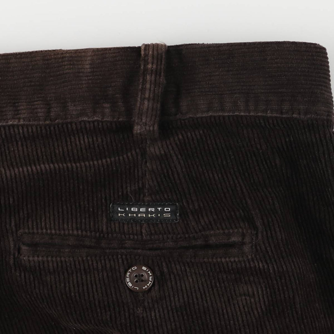 LIBERTO KHAKIS Corduroy Pants Men's Size 36 cotton brown type Vintage Second Hand