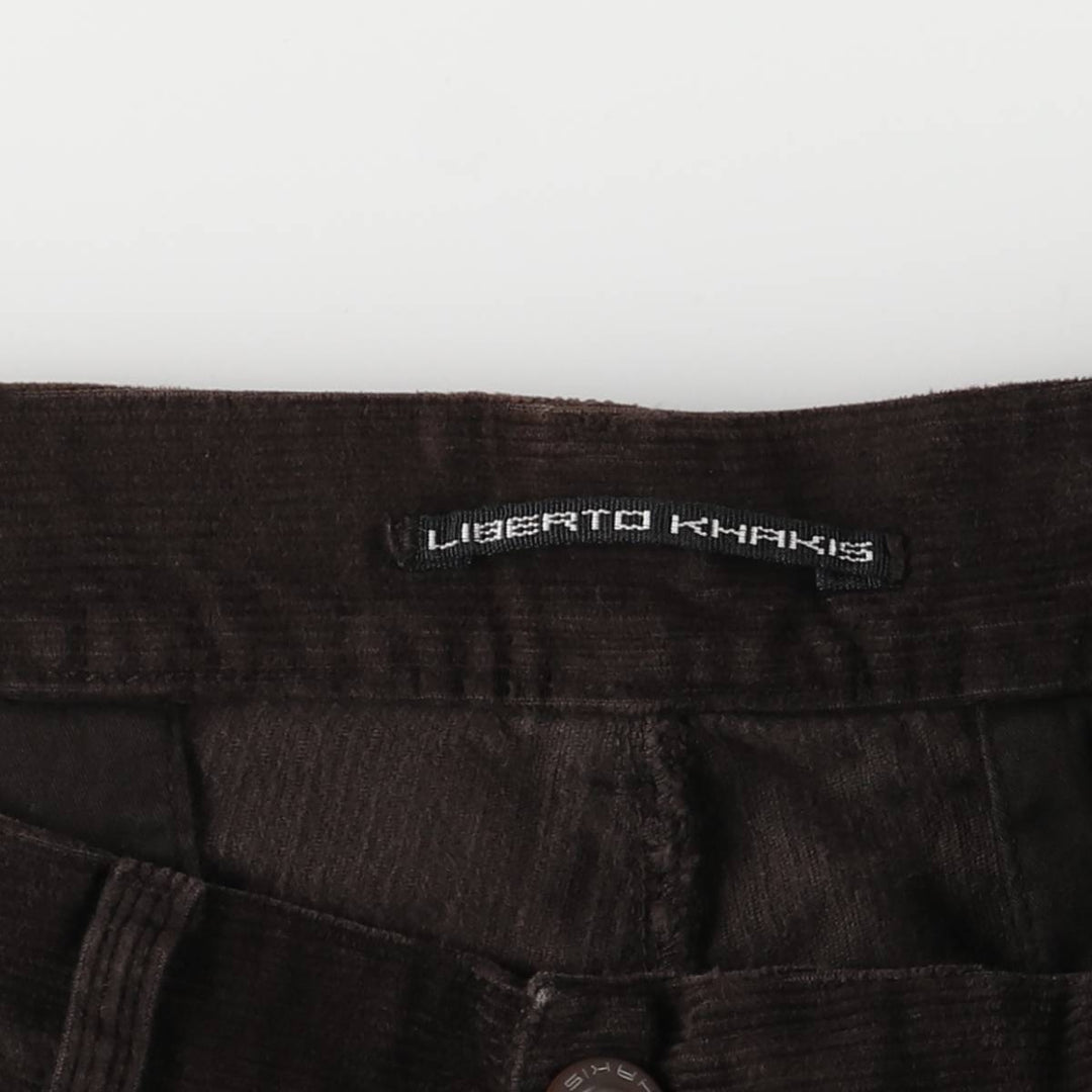 LIBERTO KHAKIS Corduroy Pants Men's Size 36 cotton brown type Vintage Second Hand