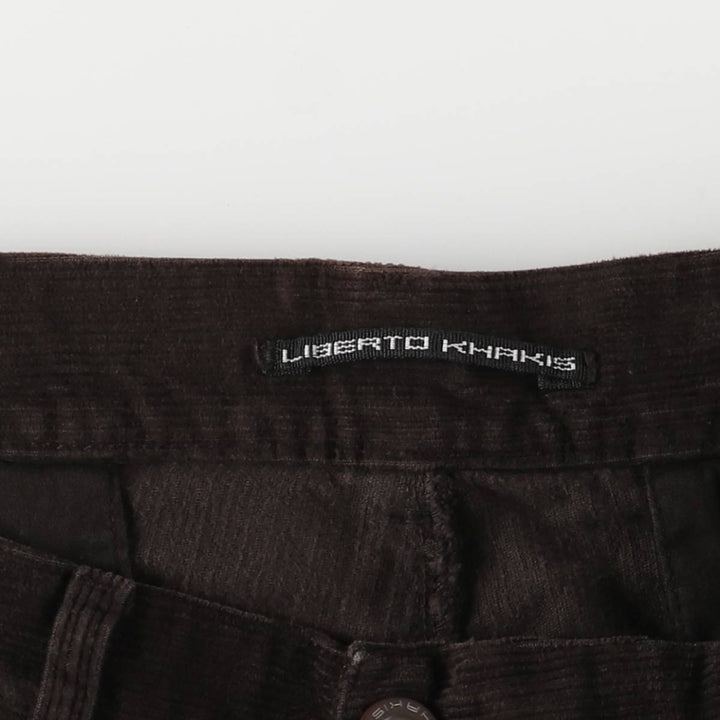 LIBERTO KHAKIS Corduroy Pants Men's Size 36 cotton brown type Vintage Second Hand