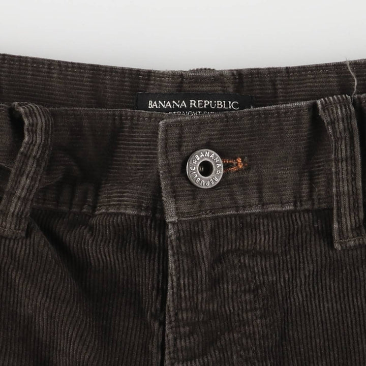 Banana Republic Straight Fit Corduroy Pants, Men's, Size 35 cotton brown type Vintage Second Hand