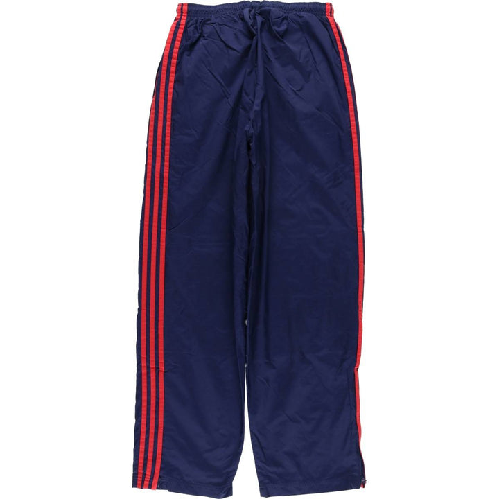 00'S Adidas nylon pants, rustling pants, men's size M Nylon Navy blue Vintage Second Hand