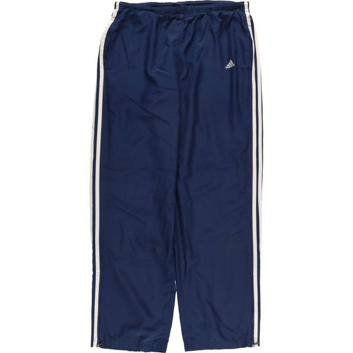 00'S Adidas nylon pants, rustling pants, men's size L Nylon blue type Vintage Second Hand