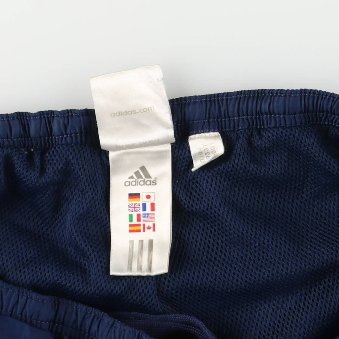 00'S Adidas nylon pants, rustling pants, men's size L Nylon blue type Vintage Second Hand