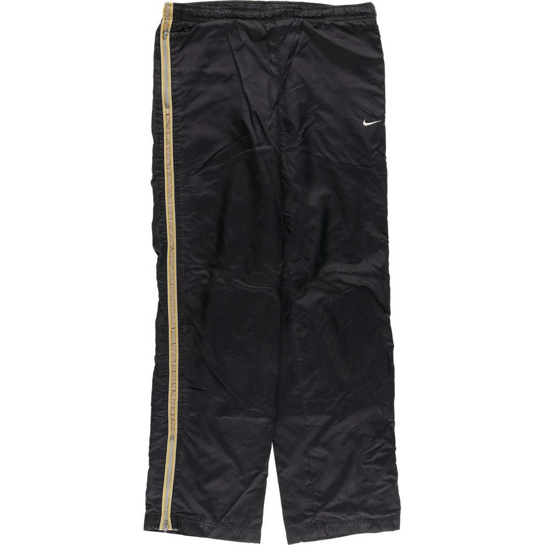 00'S Nike Warm-up Pants, Nylon Pants, Rustling Pants, Men's XL Size Nylon black type Vintage Second Hand