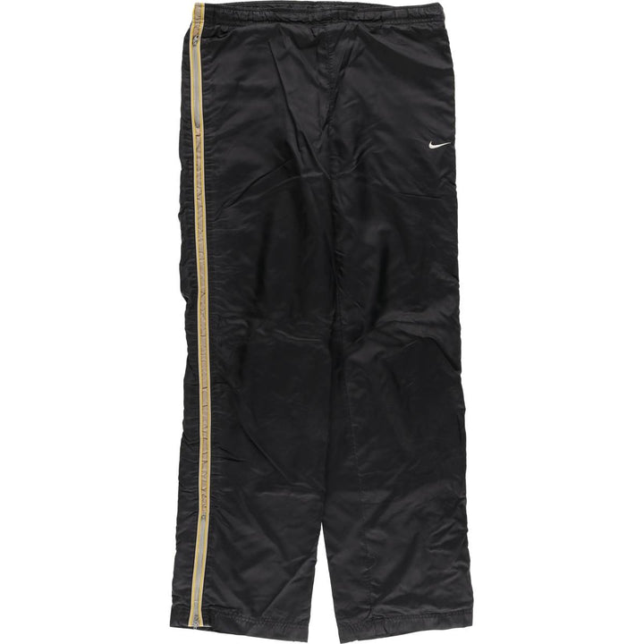00'S Nike Warm-up Pants, Nylon Pants, Rustling Pants, Men's XL Size Nylon black type Vintage Second Hand