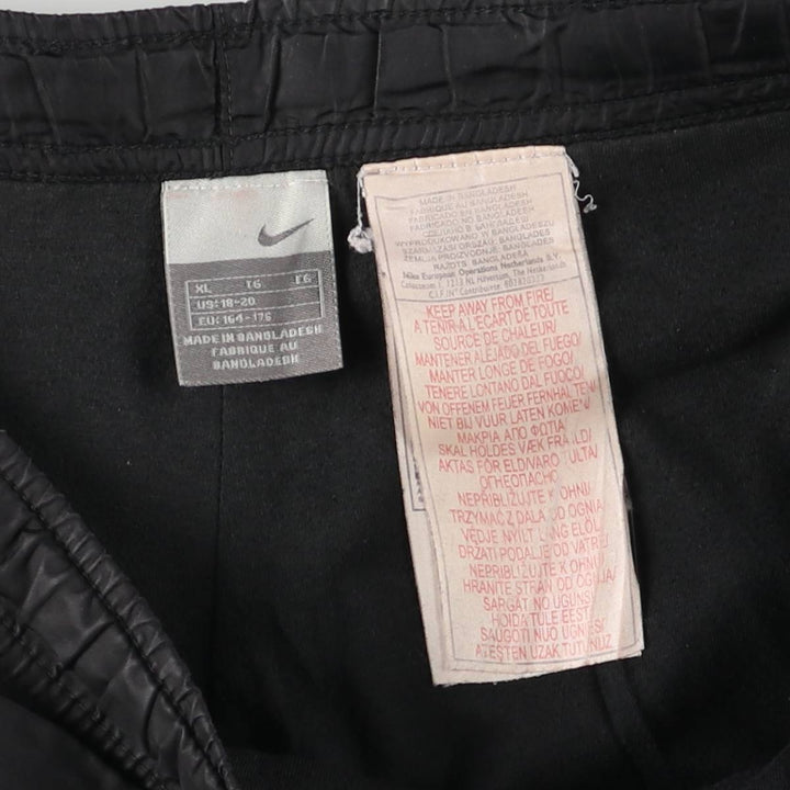 00'S Nike Warm-up Pants, Nylon Pants, Rustling Pants, Men's XL Size Nylon black type Vintage Second Hand