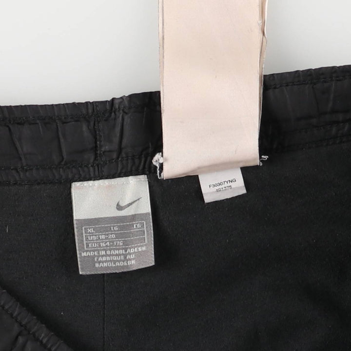 00'S Nike Warm-up Pants, Nylon Pants, Rustling Pants, Men's XL Size Nylon black type Vintage Second Hand