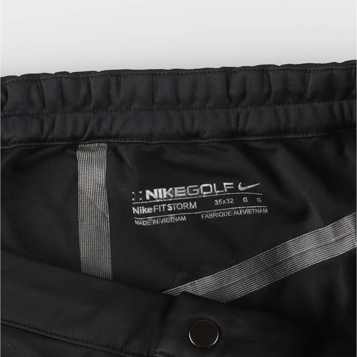 Nike Golf Warm-Up Pants, Nylon, Shaka Shaka Pants, Men's, Size W35 polyester black type Vintage Second Hand