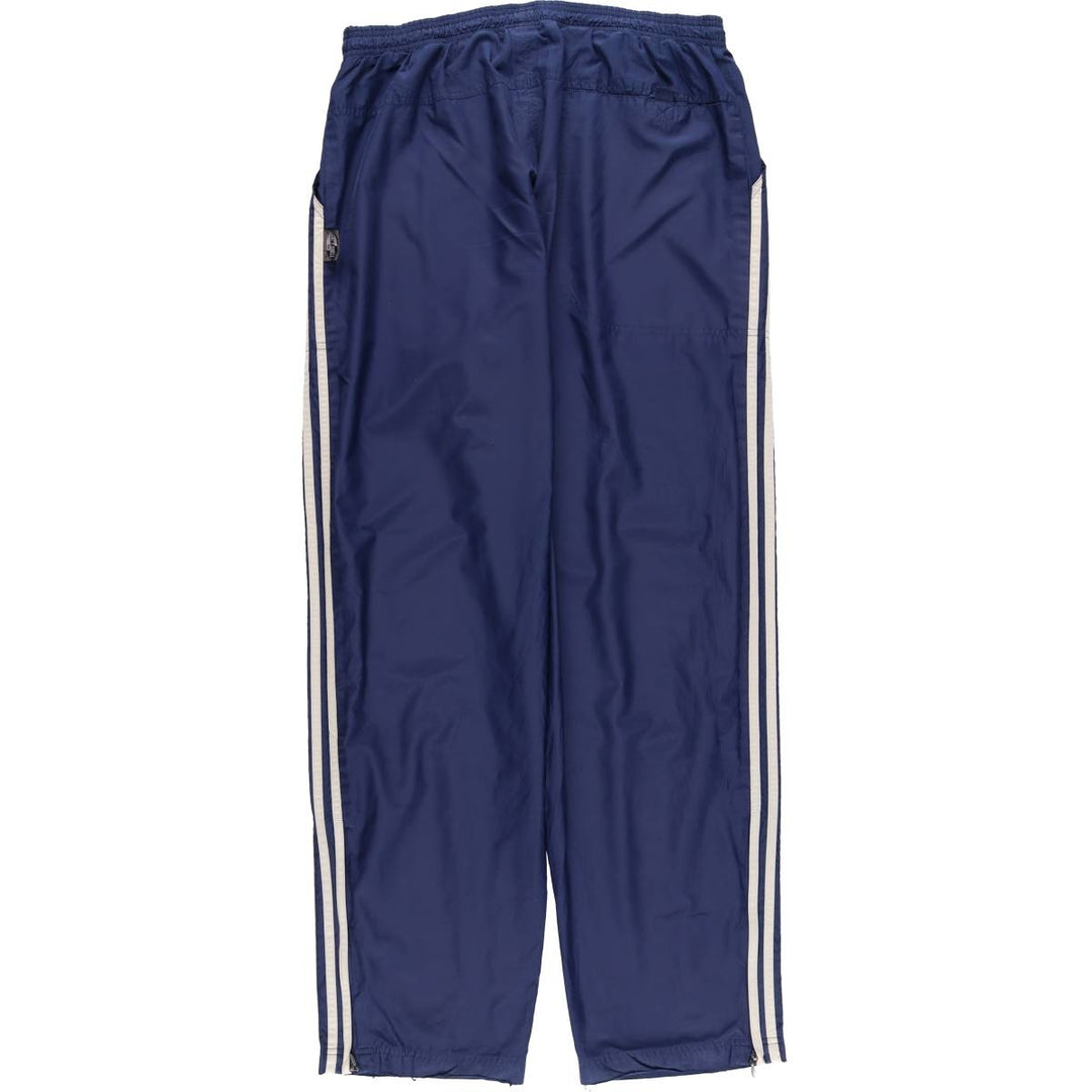 00'S Adidas warm-up pants, nylon pants, rustling pants, men's size L polyester navy blue type Vintage Second Hand