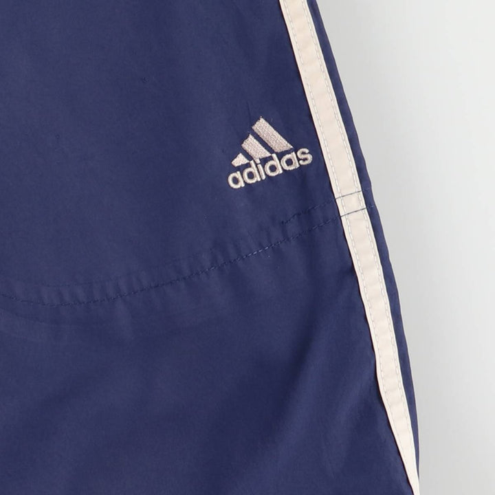 00'S Adidas warm-up pants, nylon pants, rustling pants, men's size L polyester navy blue type Vintage Second Hand