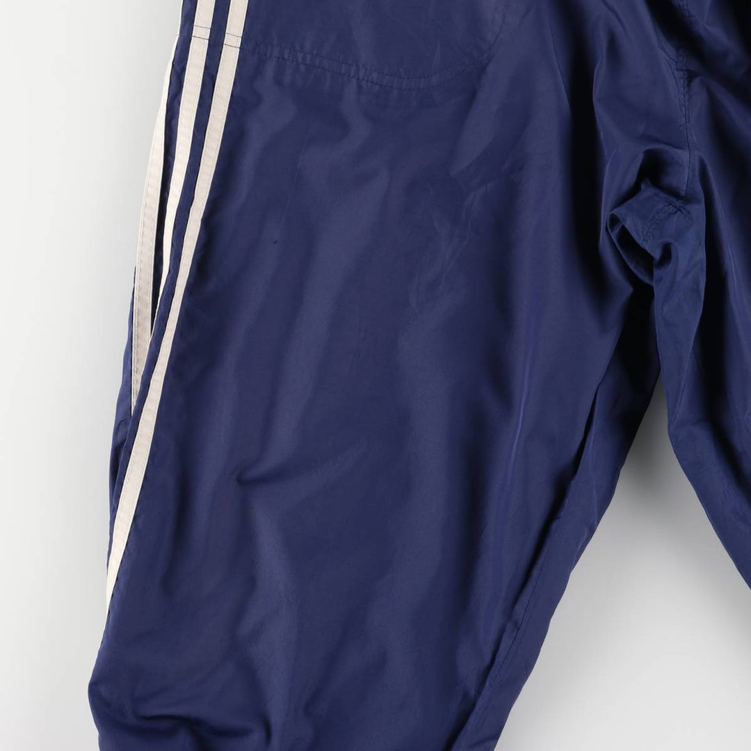 00'S Adidas warm-up pants, nylon pants, rustling pants, men's size L polyester navy blue type Vintage Second Hand