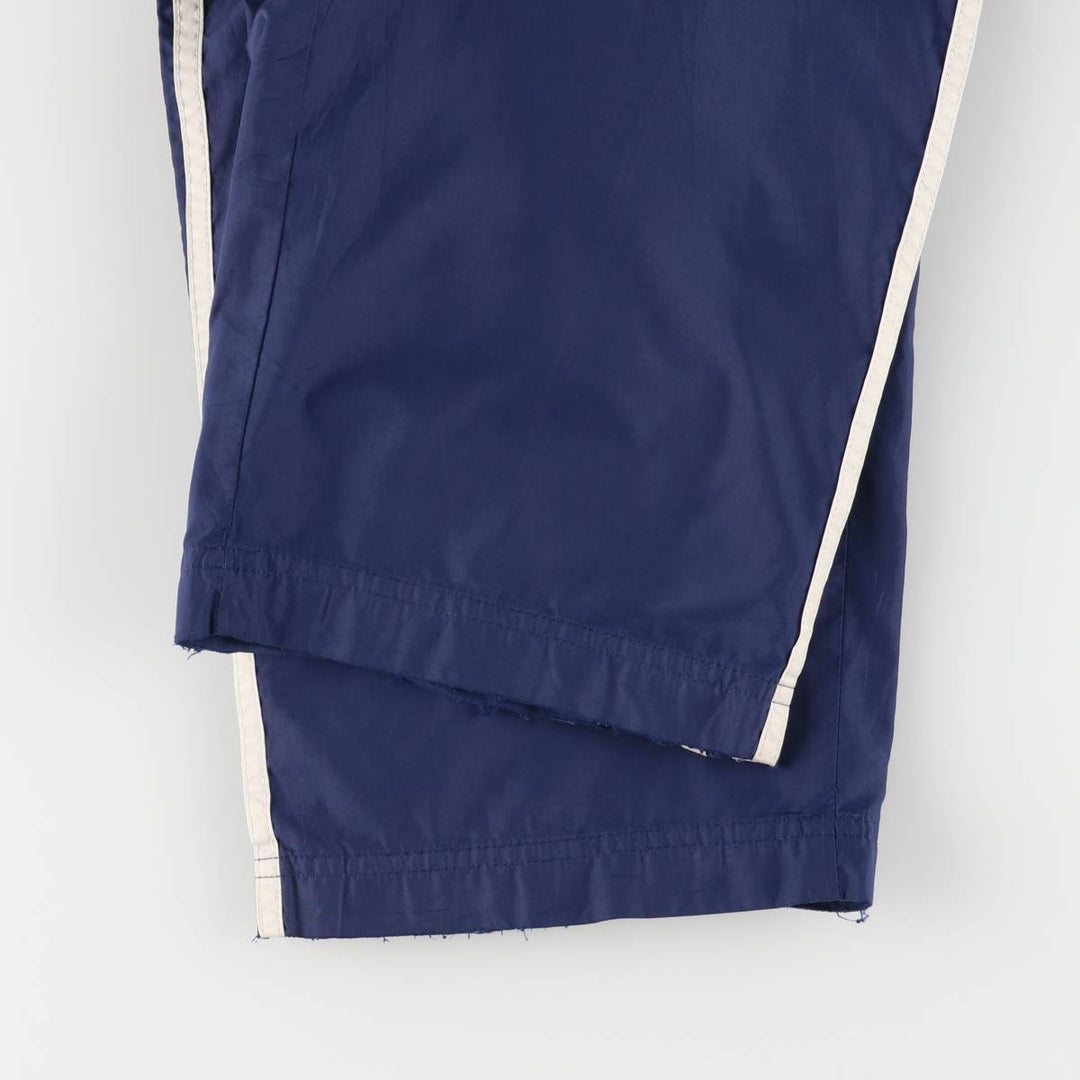 00'S Adidas warm-up pants, nylon pants, rustling pants, men's size L polyester navy blue type Vintage Second Hand