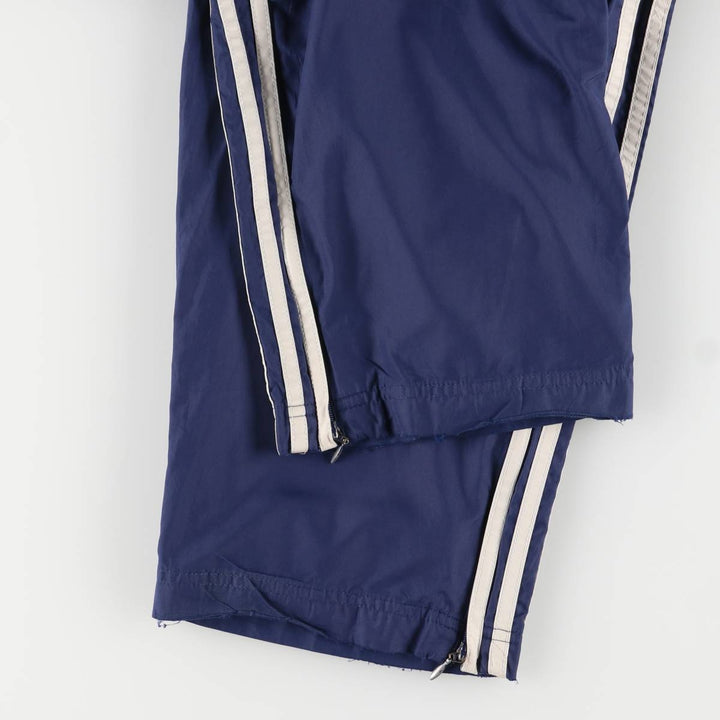 00'S Adidas warm-up pants, nylon pants, rustling pants, men's size L polyester navy blue type Vintage Second Hand