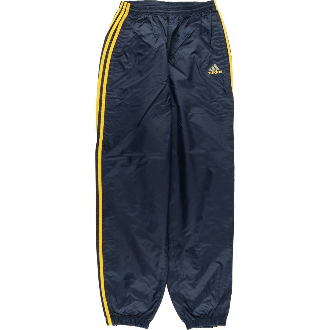 Vintage 90s-00'S Adidas nylon pants, crinkle pants, men's size M Nylon navy blue type Vintage Second Hand
