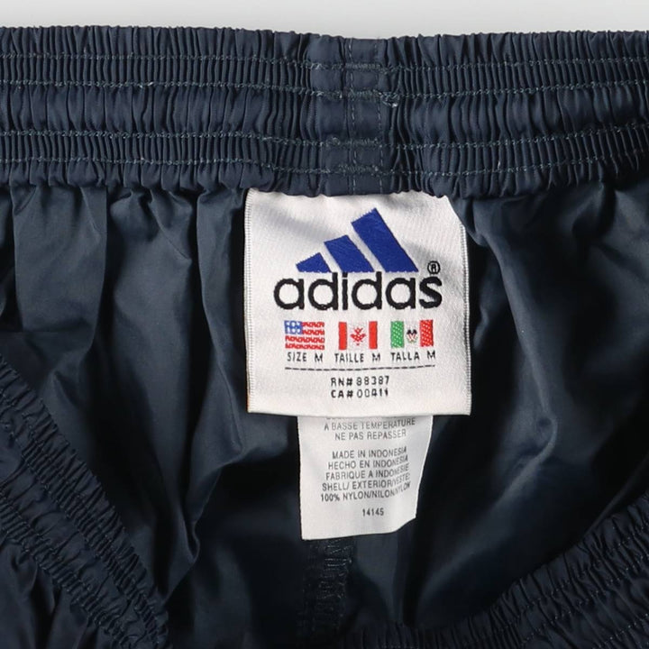 Vintage 90s-00'S Adidas nylon pants, crinkle pants, men's size M Nylon navy blue type Vintage Second Hand