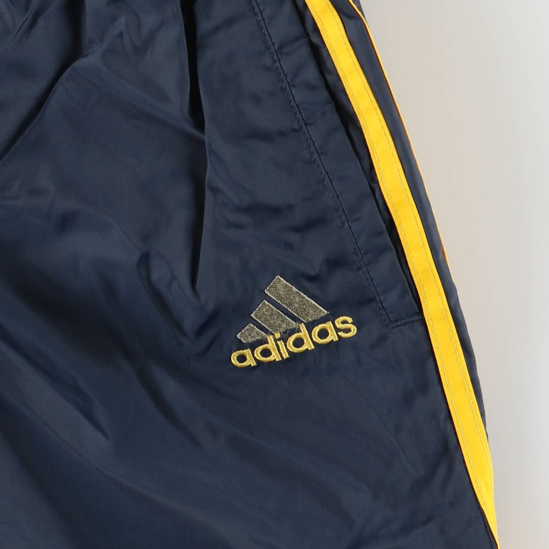 Vintage 90s-00'S Adidas nylon pants, crinkle pants, men's size M Nylon navy blue type Vintage Second Hand