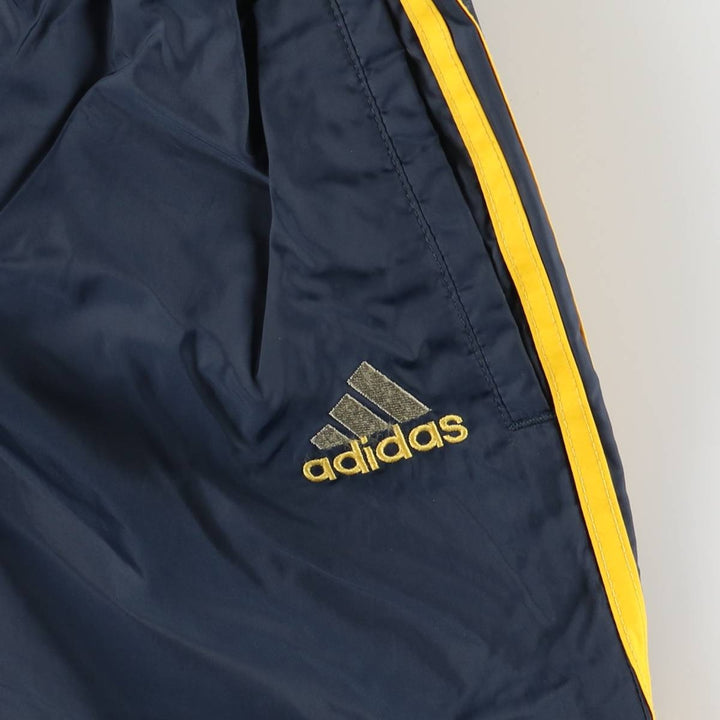 Vintage 90s-00'S Adidas nylon pants, crinkle pants, men's size M Nylon navy blue type Vintage Second Hand