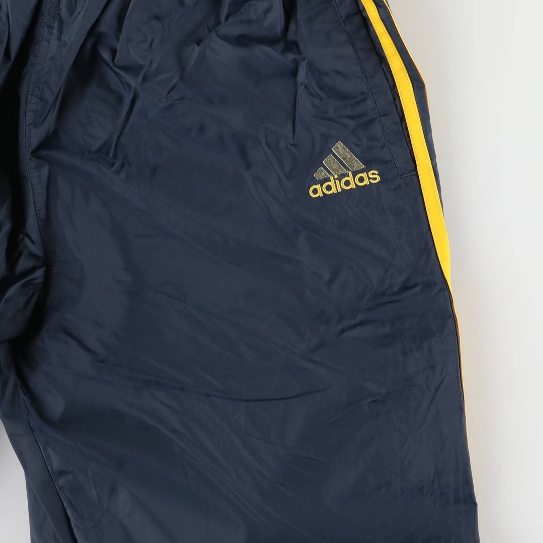 Vintage 90s-00'S Adidas nylon pants, crinkle pants, men's size M Nylon navy blue type Vintage Second Hand