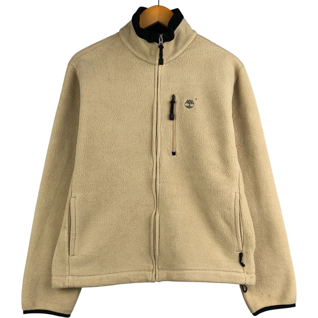 Vintage 90s-00'S Timberland fleece jacket, size M, men's polyester Beige type Vintage Second Hand
