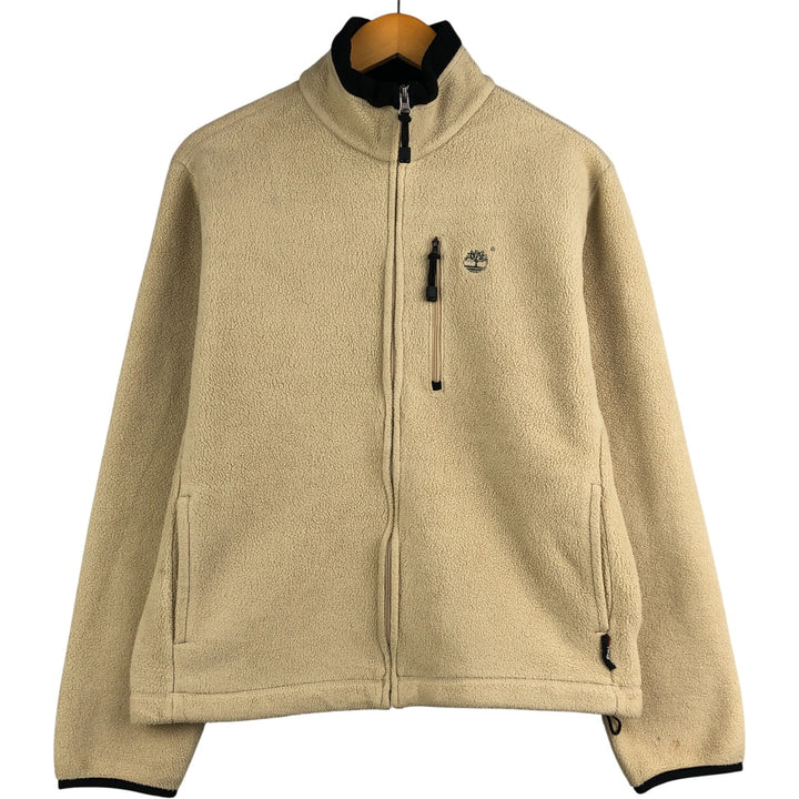 Vintage 90s-00'S Timberland fleece jacket, size M, men's polyester Beige type Vintage Second Hand