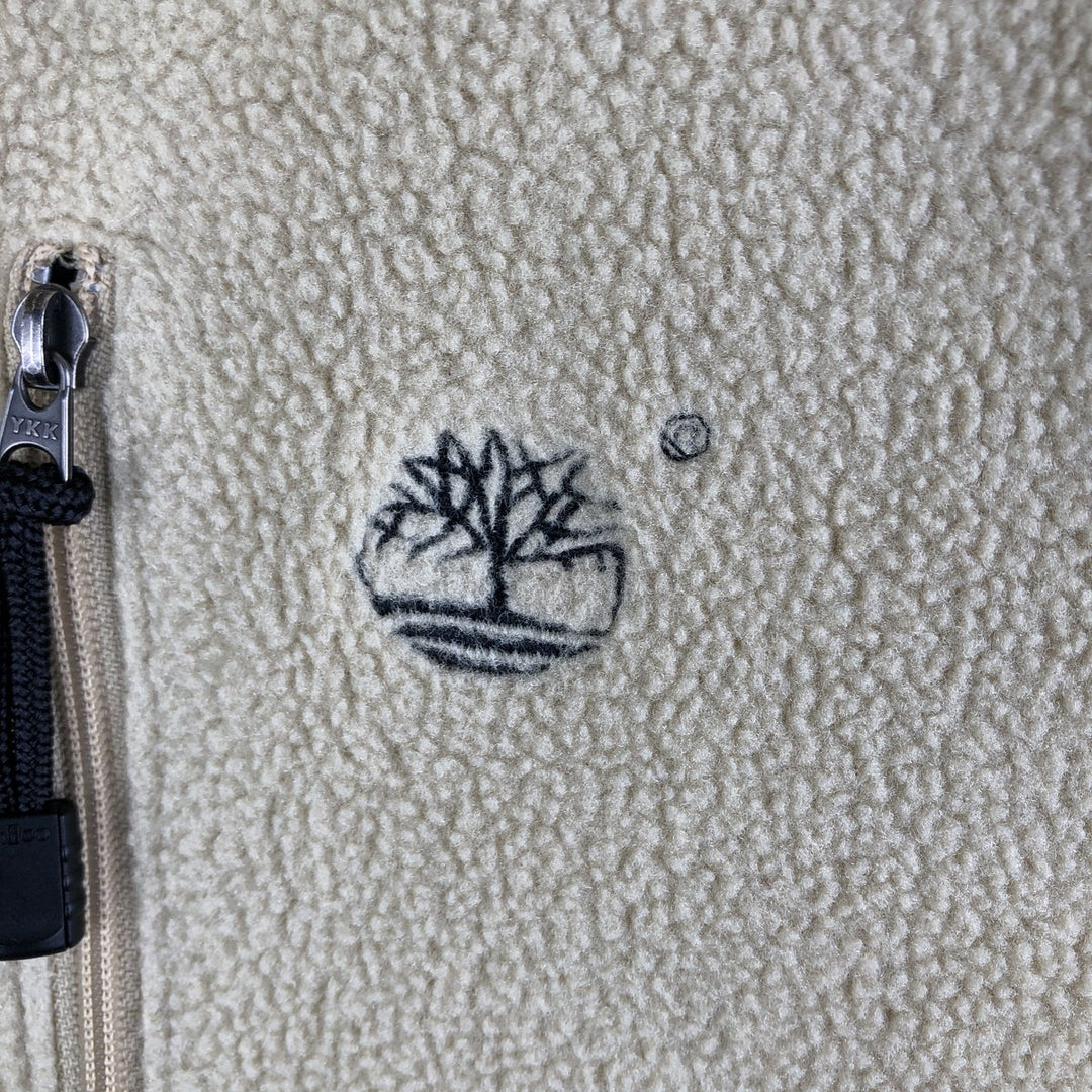 Vintage 90s-00'S Timberland fleece jacket, size M, men's polyester Beige type Vintage Second Hand