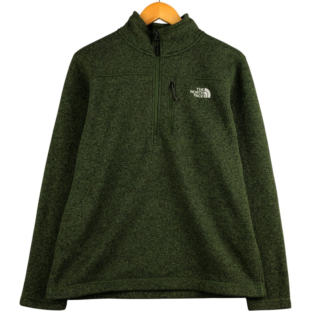 The North Face Half-Zip Fleece Pullover, Men's Size L polyester Khaki type sage green Vintage Second Hand