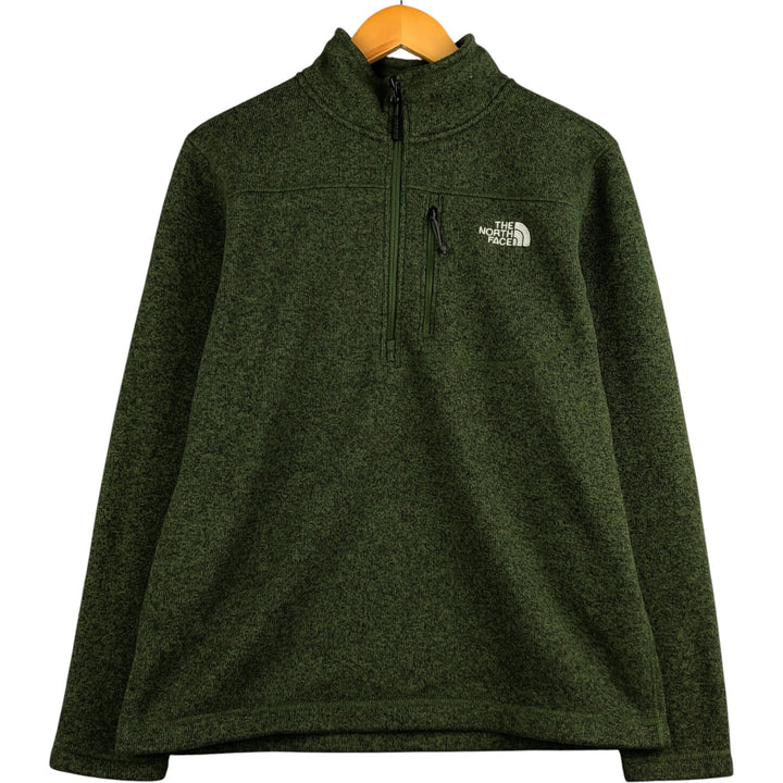 The North Face Half-Zip Fleece Pullover, Men's Size L polyester Khaki type sage green Vintage Second Hand