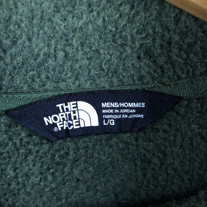 The North Face Half-Zip Fleece Pullover, Men's Size L polyester Khaki type sage green Vintage Second Hand