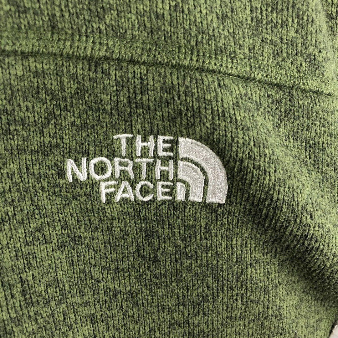 The North Face Half-Zip Fleece Pullover, Men's Size L polyester Khaki type sage green Vintage Second Hand