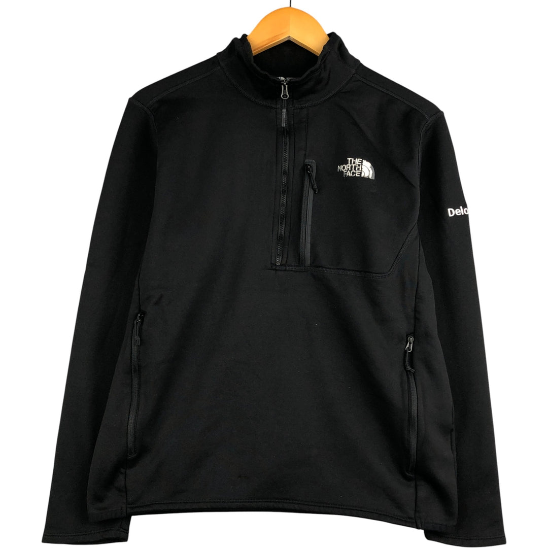 THE NORTH FACE Deloitte Advertising Half-Zip Fleece Pullover, Men's Size Medium polyester black type Vintage Second Hand