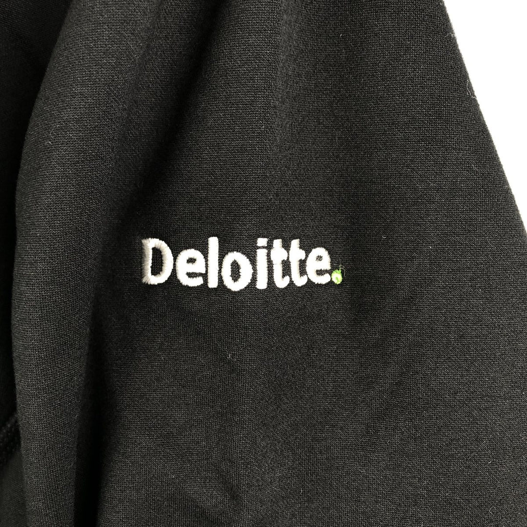 THE NORTH FACE Deloitte Advertising Half-Zip Fleece Pullover, Men's Size Medium polyester black type Vintage Second Hand
