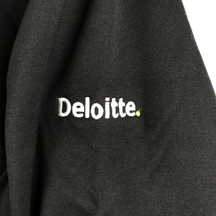 THE NORTH FACE Deloitte Advertising Half-Zip Fleece Pullover, Men's Size Medium polyester black type Vintage Second Hand