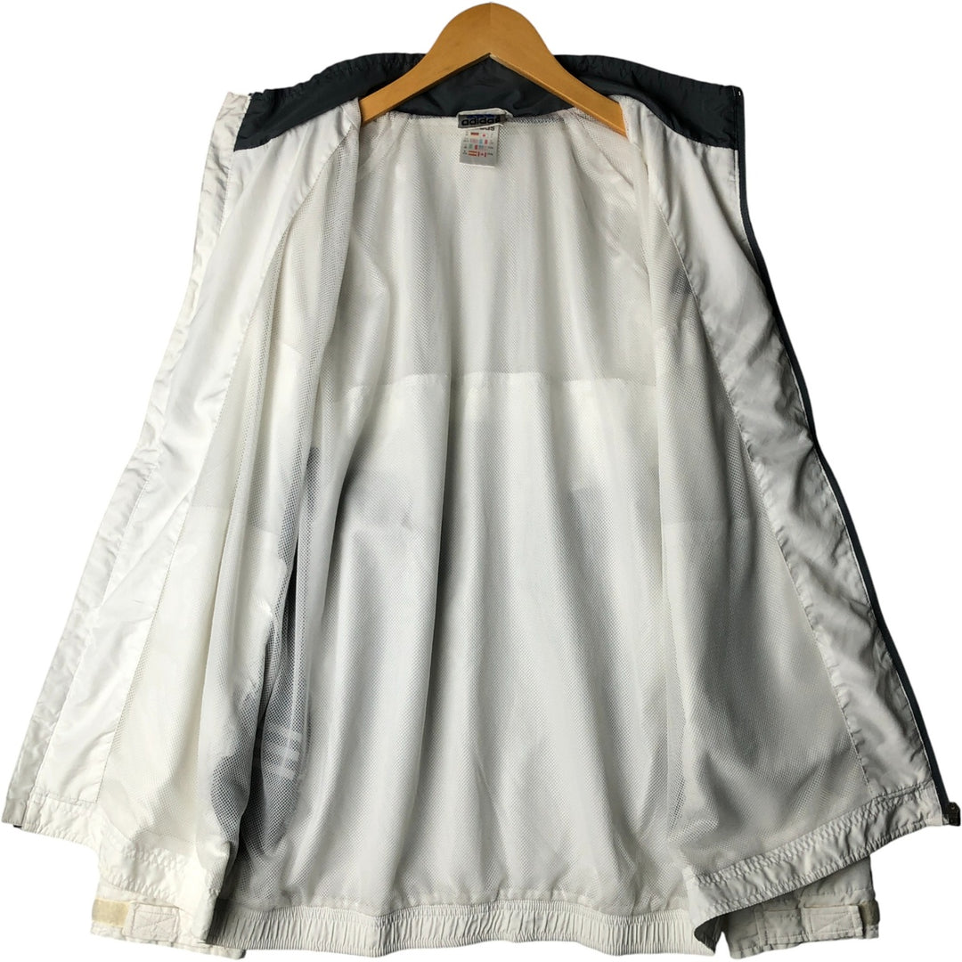 00'S adidas windbreaker men's XL size polyester white type Vintage Second Hand