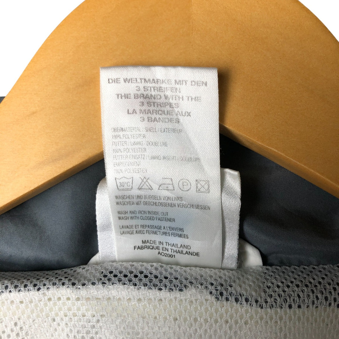 00'S adidas windbreaker men's XL size polyester white type Vintage Second Hand