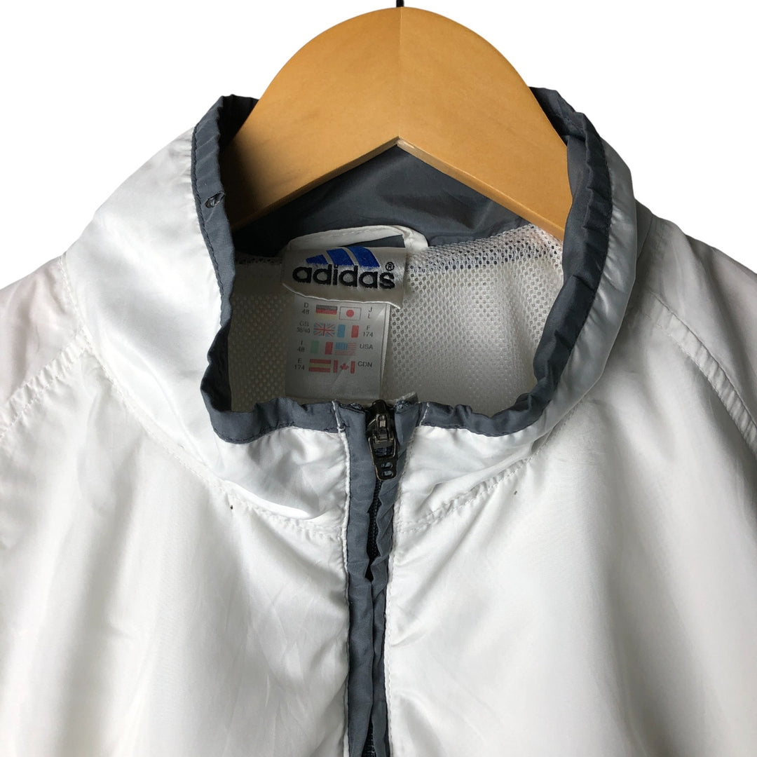 00'S adidas windbreaker men's XL size polyester white type Vintage Second Hand