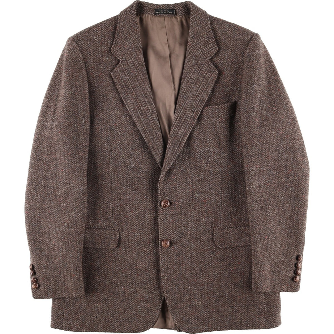 Stafford Color Nep Wool Tailored Jacket, Made in England, Men's Size M wool brown type Vintage Second Hand