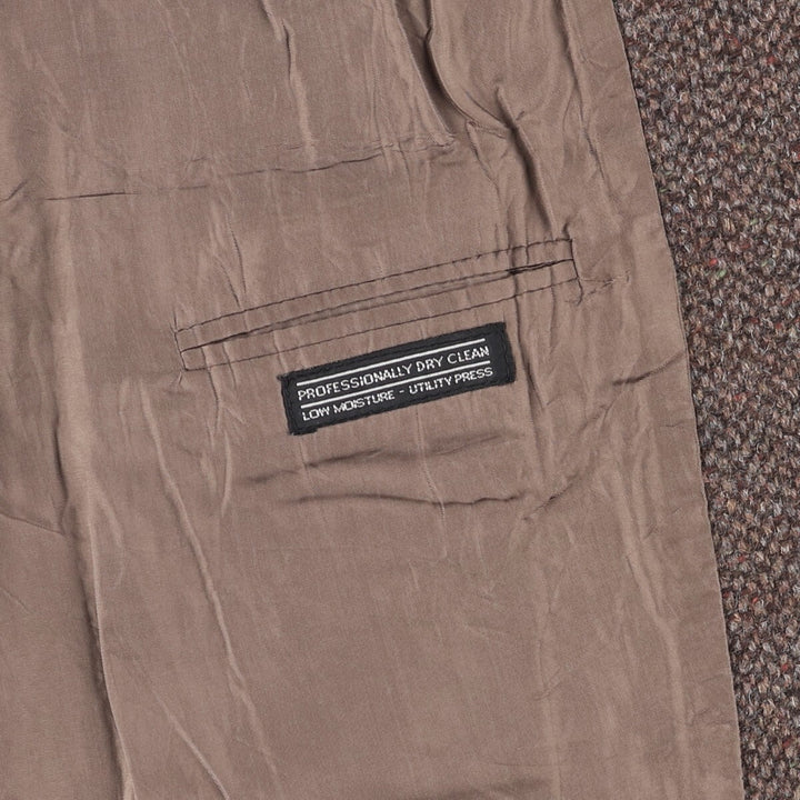 Stafford Color Nep Wool Tailored Jacket, Made in England, Men's Size M wool brown type Vintage Second Hand