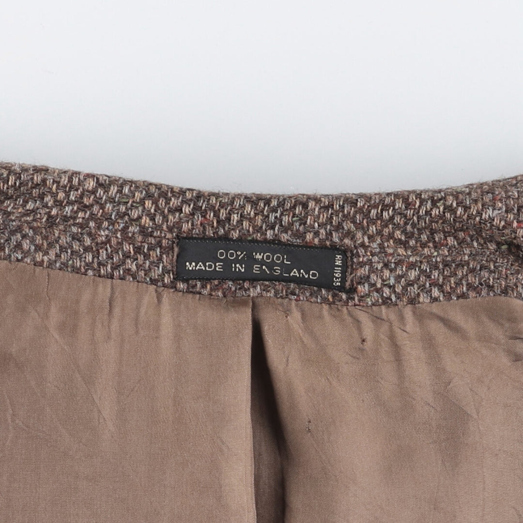 Stafford Color Nep Wool Tailored Jacket, Made in England, Men's Size M wool brown type Vintage Second Hand