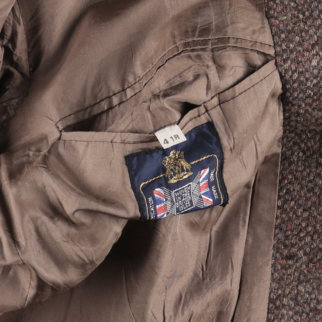 Stafford Color Nep Wool Tailored Jacket, Made in England, Men's Size M wool brown type Vintage Second Hand