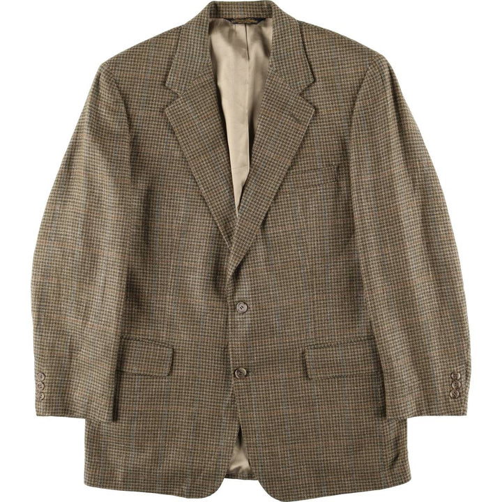 Brooks Brothers BROOKSGATE Check Pattern Houndstooth Pattern Tailored Jacket, Made in USA, Men's Size Medium unclear Beige type Vintage Second Hand