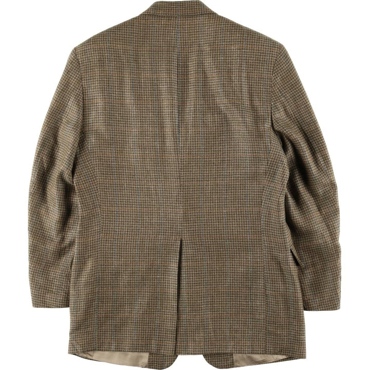 Brooks Brothers BROOKSGATE Check Pattern Houndstooth Pattern Tailored Jacket, Made in USA, Men's Size Medium unclear Beige type Vintage Second Hand