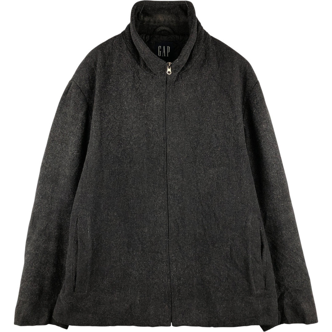 90'S GAP Vintage Padded Wool Half Coat, Men's Size L wool Charcoal Vintage Second Hand