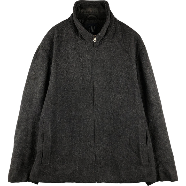 90'S GAP Vintage Padded Wool Half Coat, Men's Size L wool Charcoal Vintage Second Hand