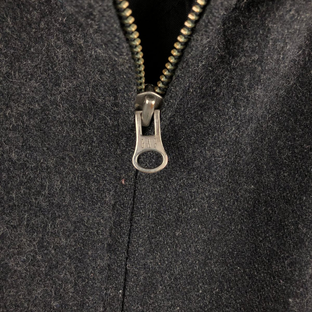 90'S GAP Vintage Padded Wool Half Coat, Men's Size L wool Charcoal Vintage Second Hand