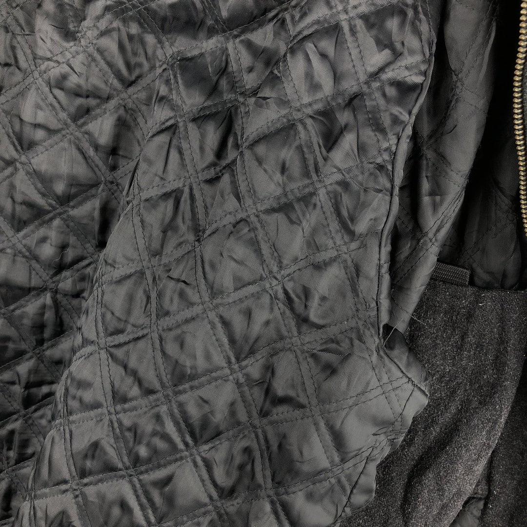 90'S GAP Vintage Padded Wool Half Coat, Men's Size L wool Charcoal Vintage Second Hand