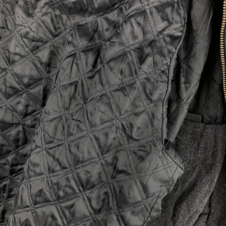 90'S GAP Vintage Padded Wool Half Coat, Men's Size L wool Charcoal Vintage Second Hand