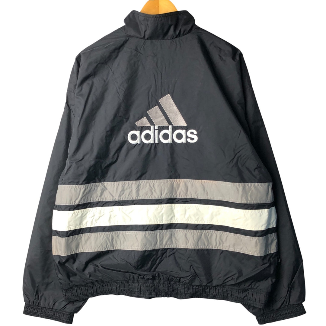 Vintage 80s-90'S Adidas nylon jacket, men's XL size Nylon black type Vintage Second Hand