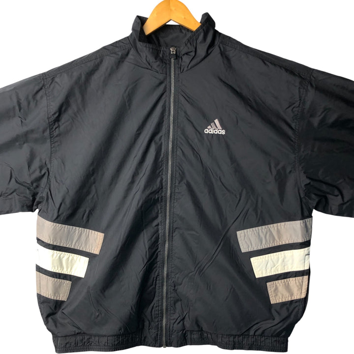 Vintage 80s-90'S Adidas nylon jacket, men's XL size Nylon black type Vintage Second Hand
