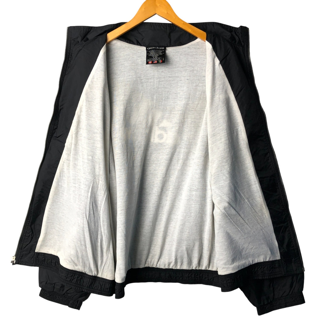 Vintage 80s-90'S Adidas nylon jacket, men's XL size Nylon black type Vintage Second Hand