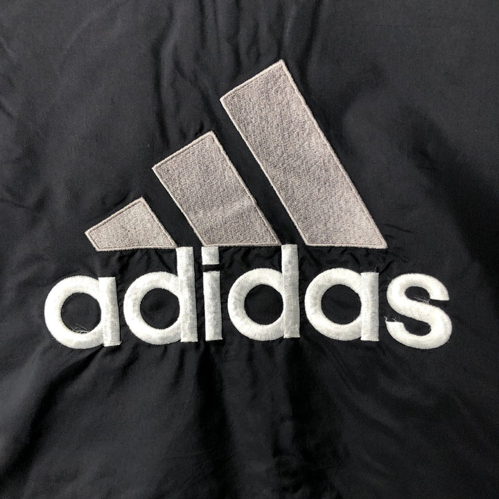 Vintage 80s-90'S Adidas nylon jacket, men's XL size Nylon black type Vintage Second Hand